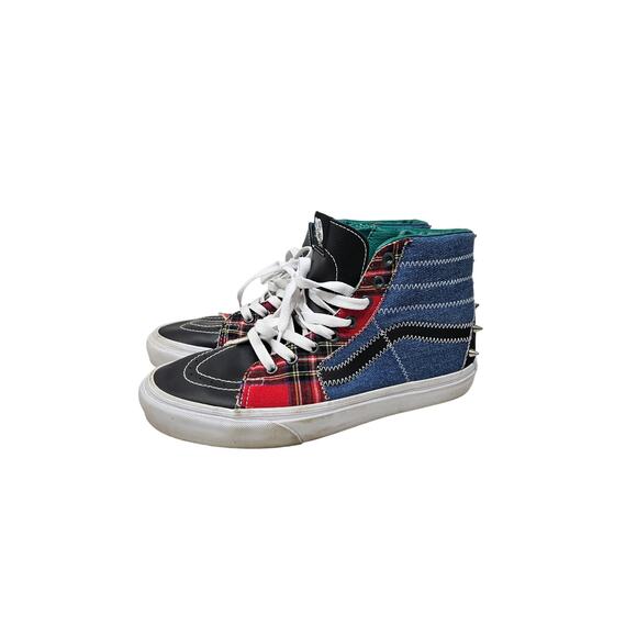 Vans 8 SK8-Hi Tartan Daze Sneakers Hi Top Punk Skater Studded Casual Emo - Picture 5 of 6